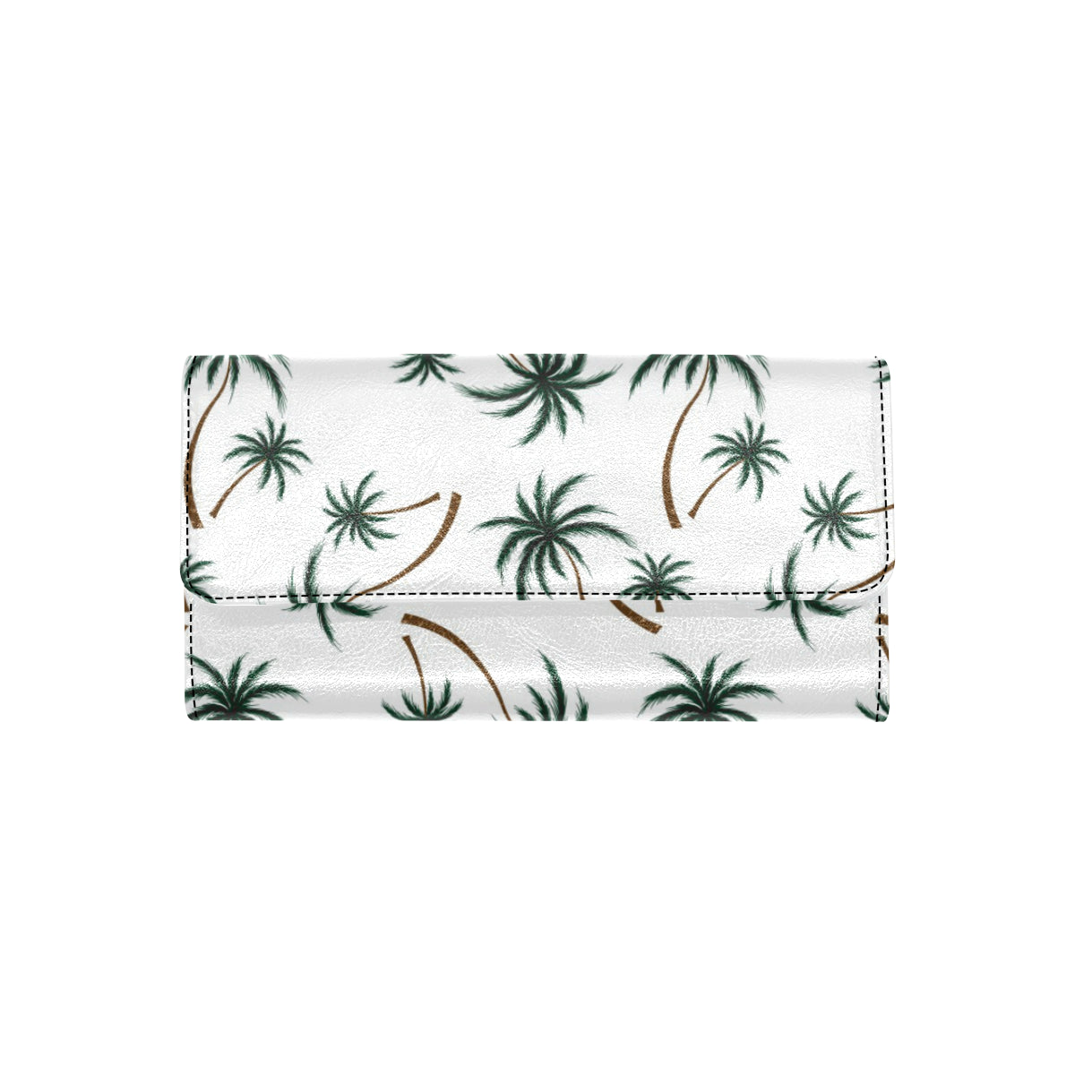 Palm Tree Pattern Print Design PT07 Women's Trifold Wallet