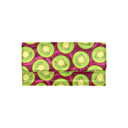 Kiwi Pattern Print Design KW05 Women's Trifold Wallet