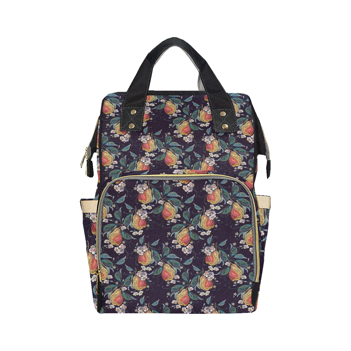 Pear Pattern Print Design PE02 Diaper Bag Backpack