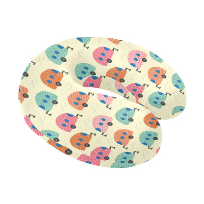 Camper Pattern Print Design 06 U-Shaped Travel Neck Pillow