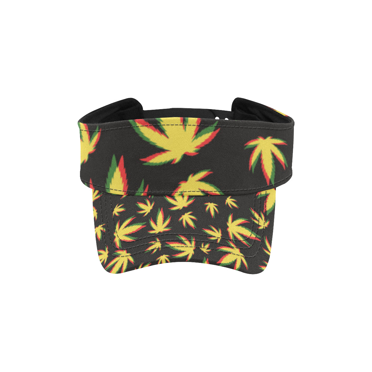 Pot Leaf Pattern Print Design A02 Unisex Sun Visor