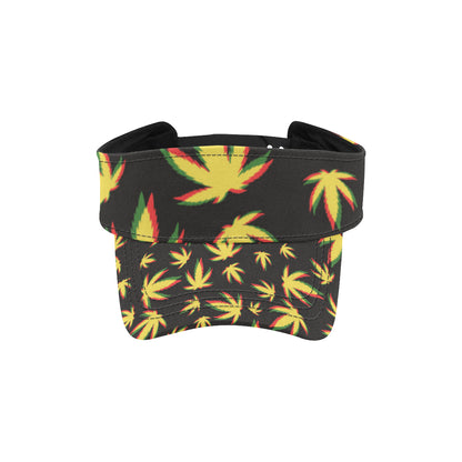 Pot Leaf Pattern Print Design A02 Unisex Sun Visor
