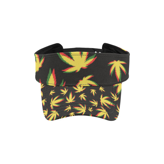Pot Leaf Pattern Print Design A02 Unisex Sun Visor