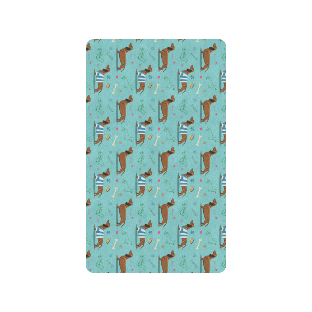 Dachshund Paw Decorative Print Pattern Rubber Doormat