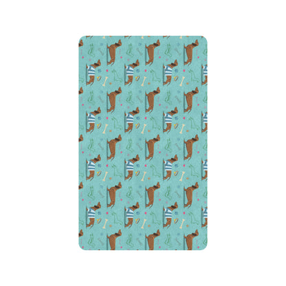 Dachshund Paw Decorative Print Pattern Rubber Doormat