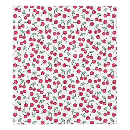 Cherry Pattern Print Design 03 Premium Quilt