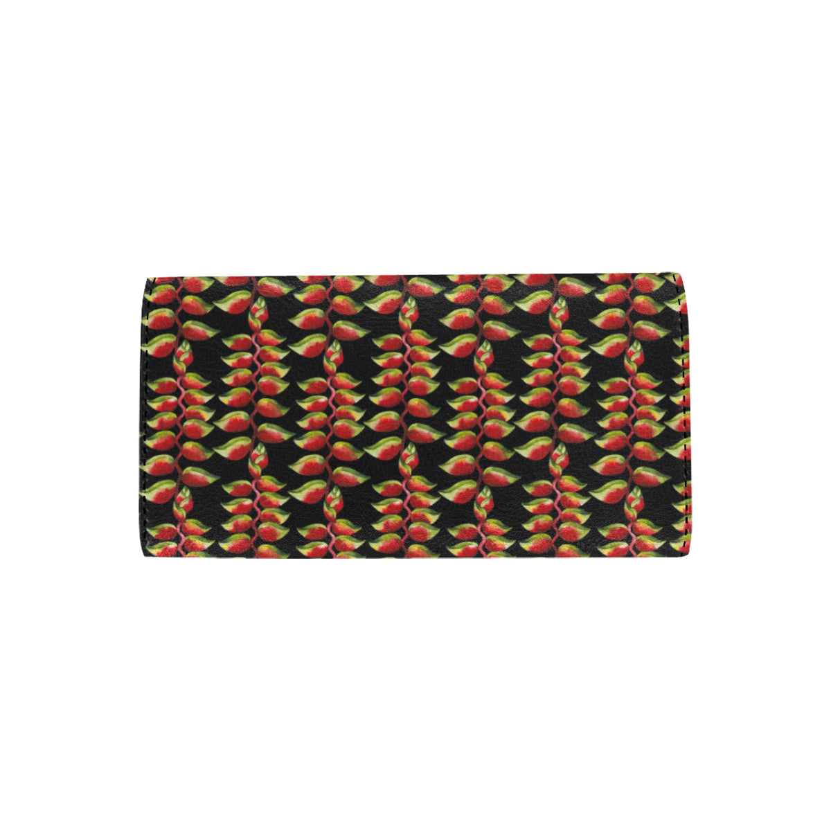 Heliconia Pattern Print Design HL05 Women's Trifold Wallet