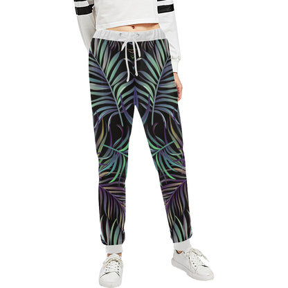 Tropical Palm Leaves Pattern Brightness Unisex Sweatpants
