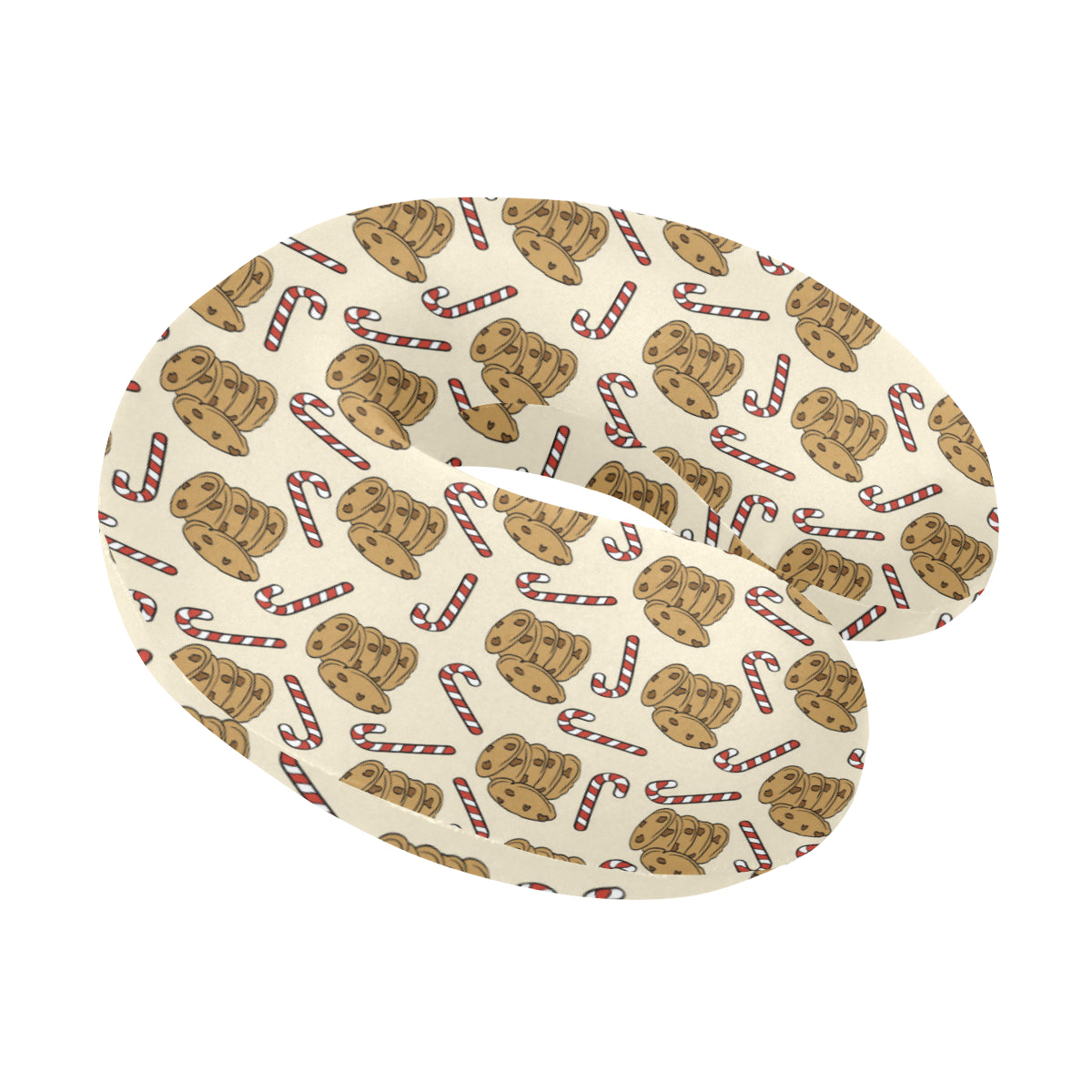 Cookie Pattern Print Design 04 U-Shaped Travel Neck Pillow
