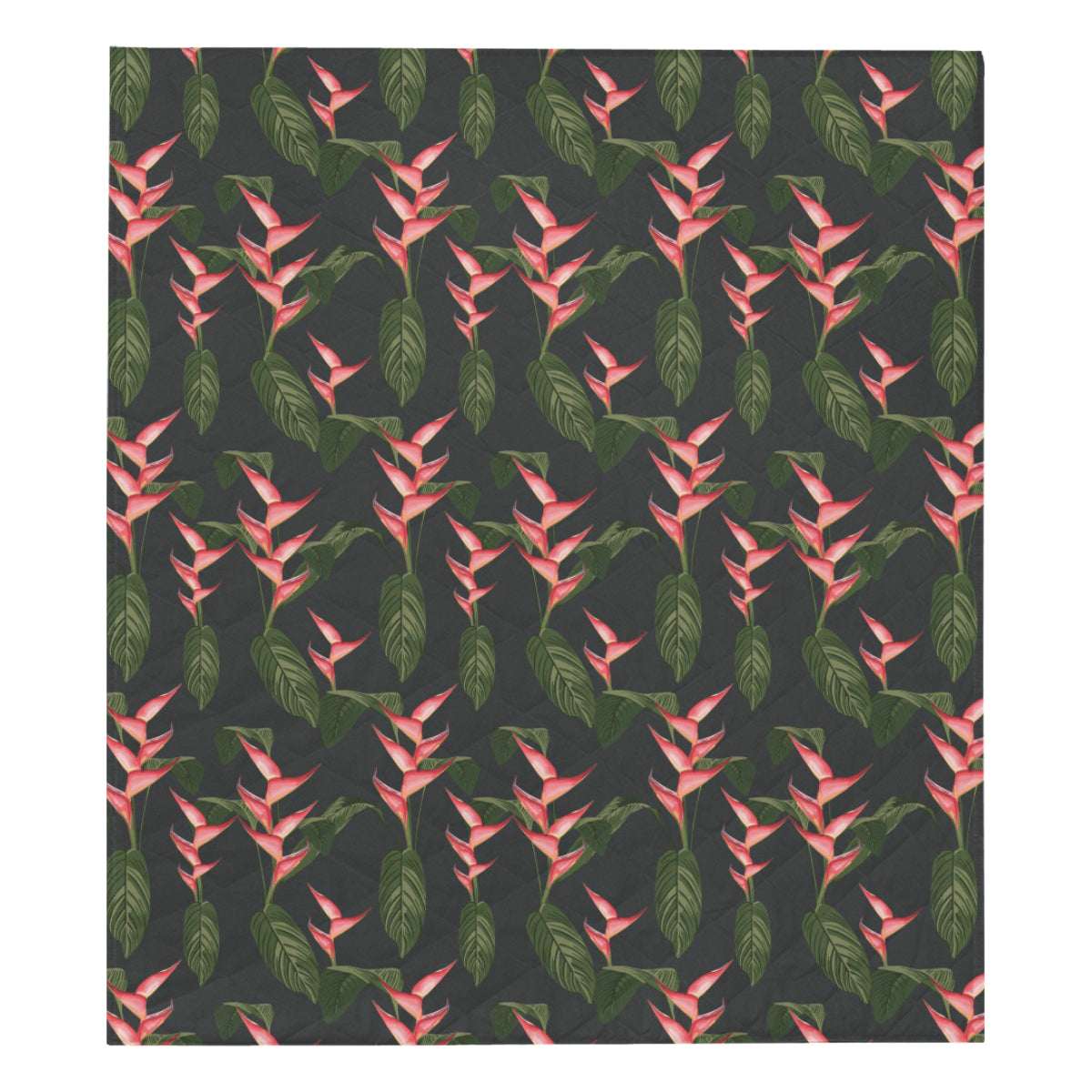 Heliconia Pattern Print Design HL07 Premium Quilt