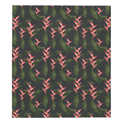Heliconia Pattern Print Design HL07 Premium Quilt