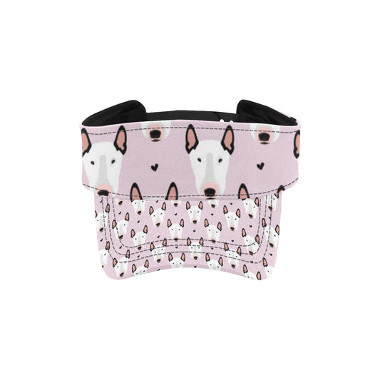 Bull Terrier Pink Print Pattern Unisex Sun Visor