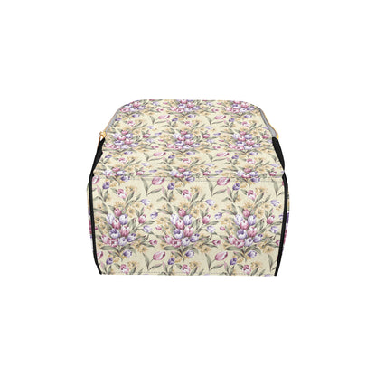 Tulip Pattern Print Design TP04 Diaper Bag Backpack