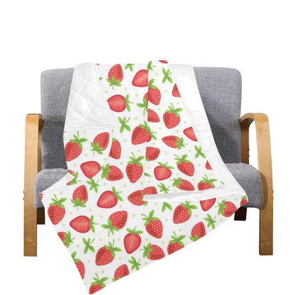 Strawberry Pattern Print Design SB07 Premium Quilt