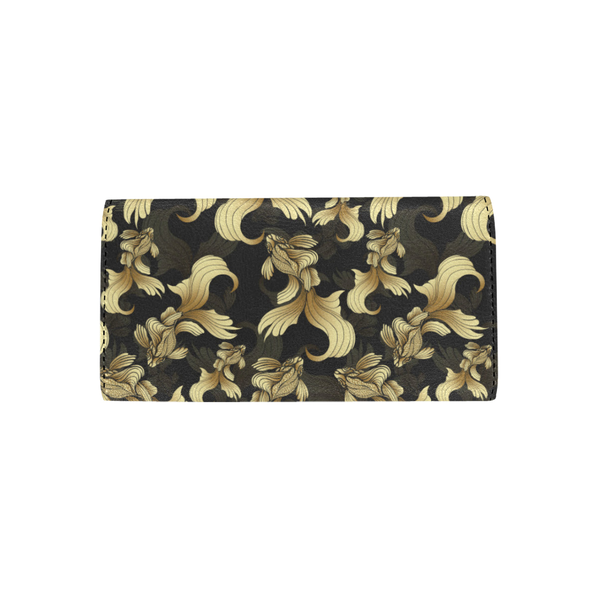 Goldfish Pattern Print Design 02 Women's Trifold Wallet