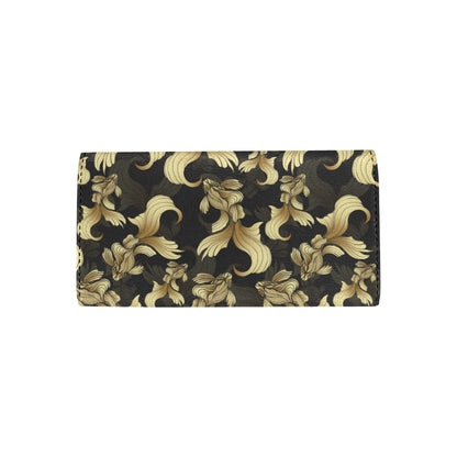 Goldfish Pattern Print Design 02 Women's Trifold Wallet