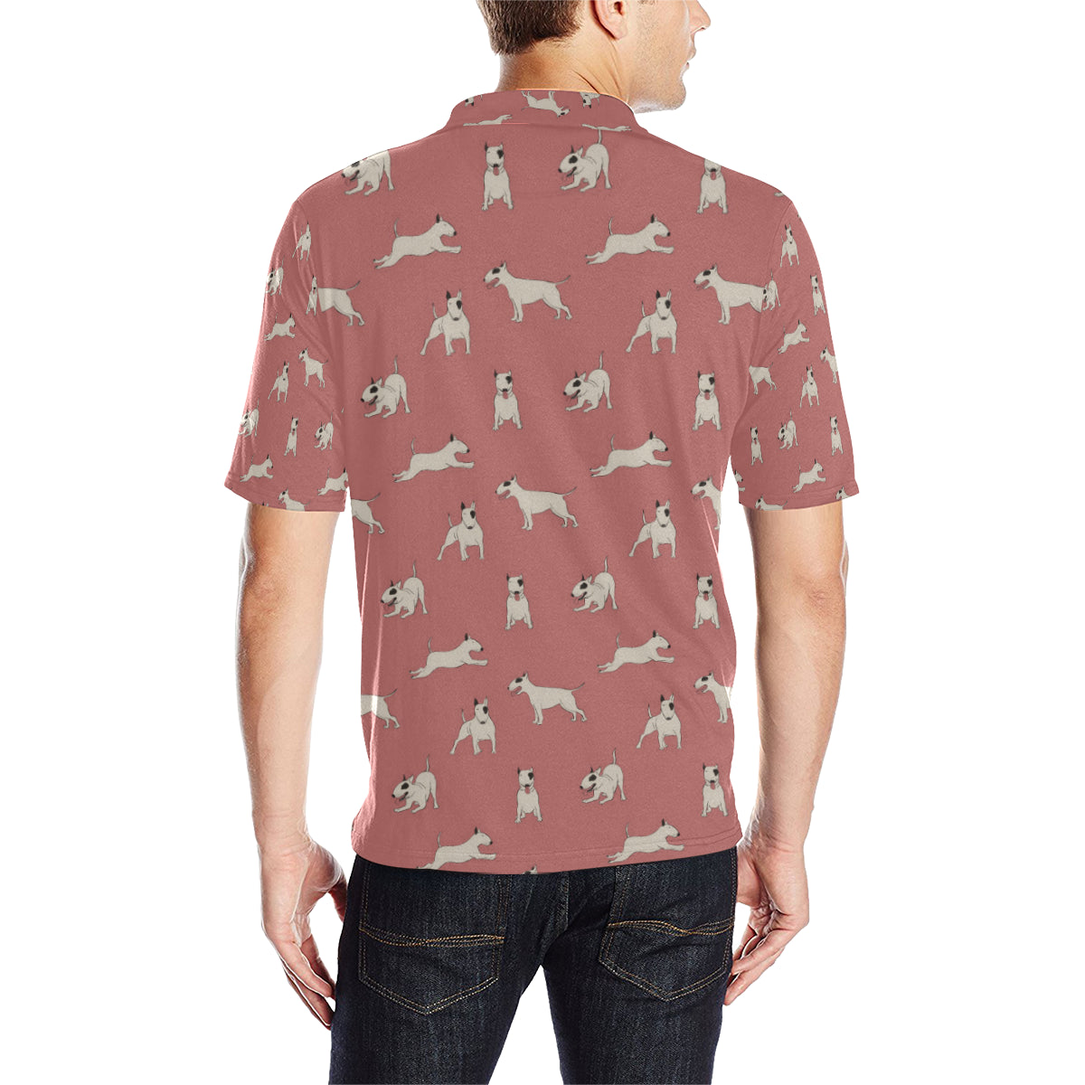 Bull Terriers Pattern Print Design 09 Men Polo Shirt