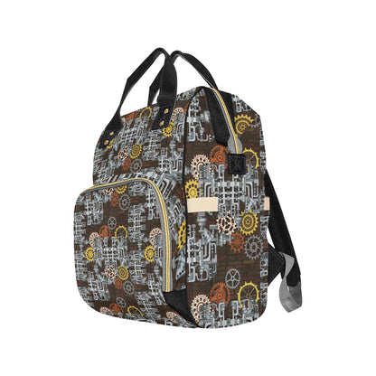 Mechanic Pattern Print Design 04 Diaper Bag Backpack