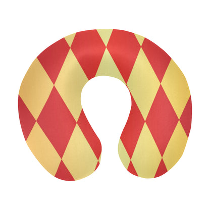 Harlequin Pattern Print Design 03 U-Shaped Travel Neck Pillow