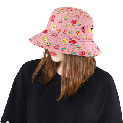 Lollipop Pattern Print Design LL05 Unisex Bucket Hat