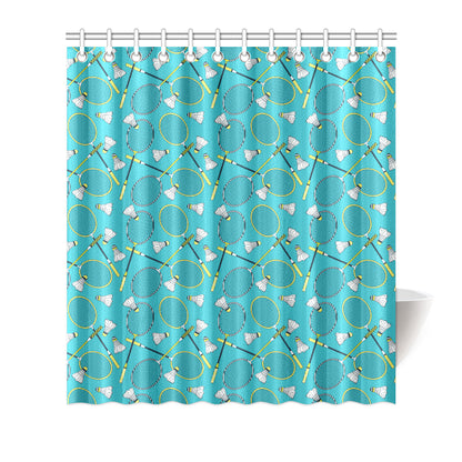 Badminton Pattern Print Design 06 Shower Curtain