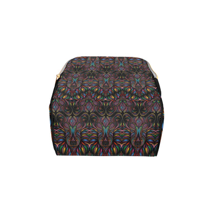 Colorful Art Wolf Diaper Bag Backpack