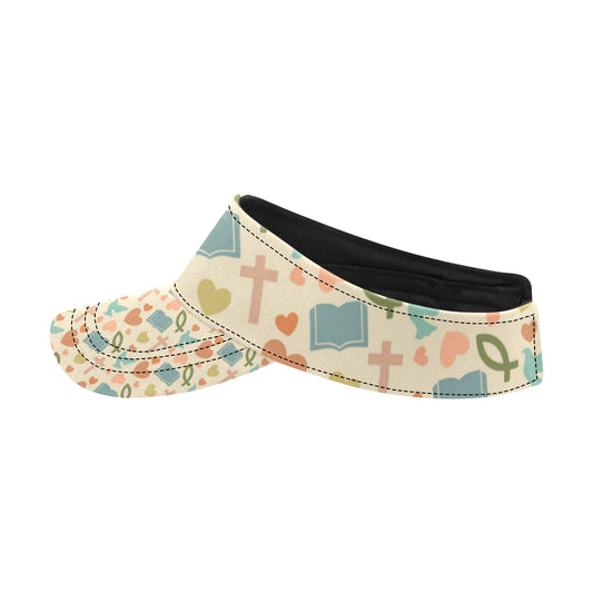 Christian Symbol Pattern Unisex Sun Visor