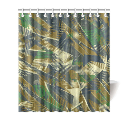 Military Camouflage Pattern Print Design 01 Shower Curtain
