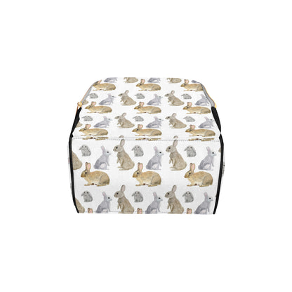 Rabbit Pattern Print Design 02 Diaper Bag Backpack