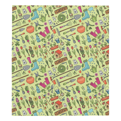 Gardening Pattern Print Design G02 Premium Quilt
