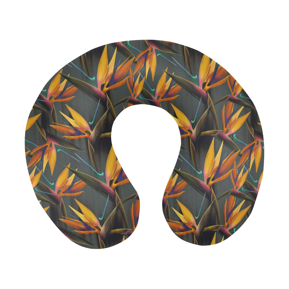 Bird Of Paradise Pattern Print Design 01 U-Shaped Travel Neck Pillow