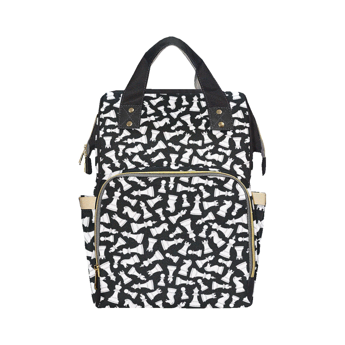 Chess Pattern Print Design 01 Diaper Bag Backpack