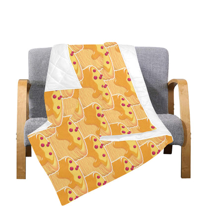 Pancake Pattern Print Design A04 Premium Quilt
