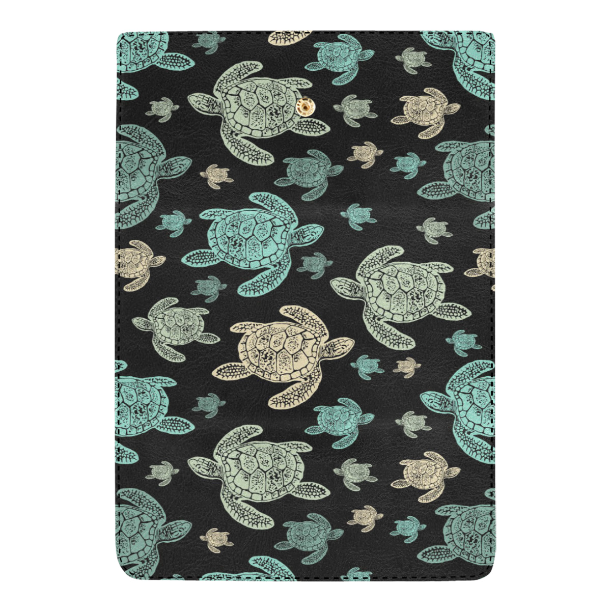Sea Turtle Stamp Pattern Women's Trifold Wallet