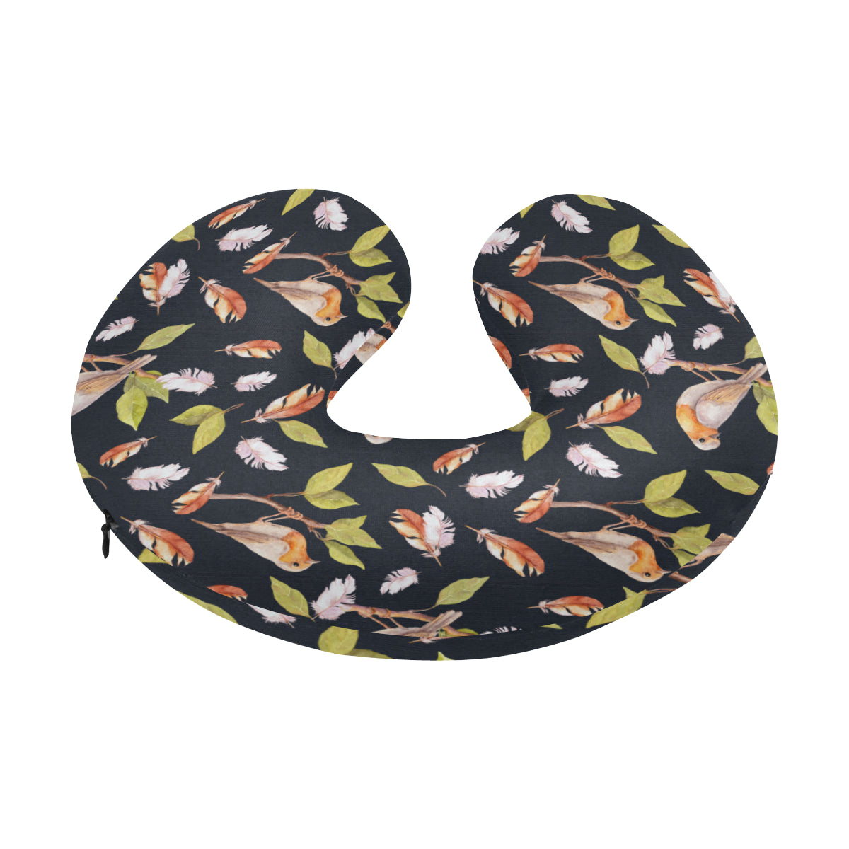 Birds Pattern Print Design 02 U-Shaped Travel Neck Pillow
