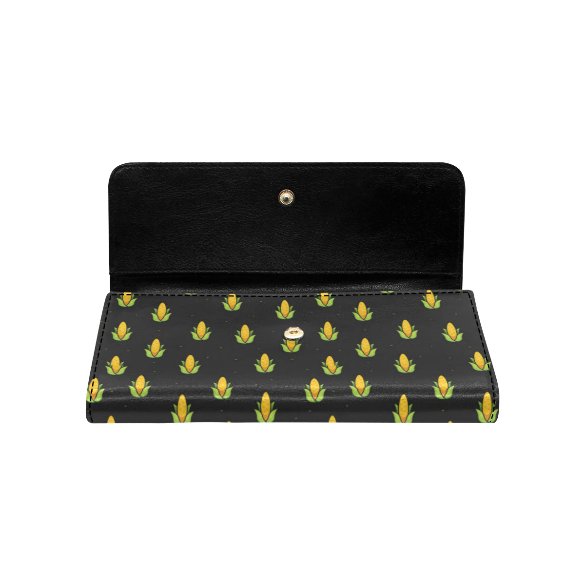 Corn Pattern Print Design 04 Women's Trifold Wallet