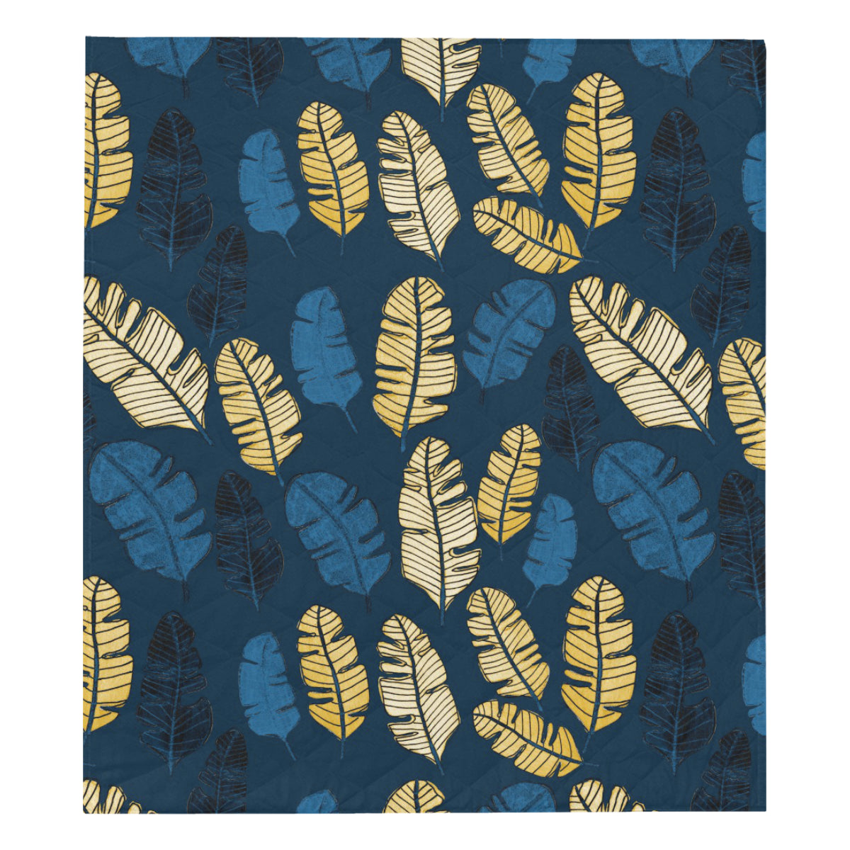 Banana Leaf Pattern Print Design BL09 Premium Quilt