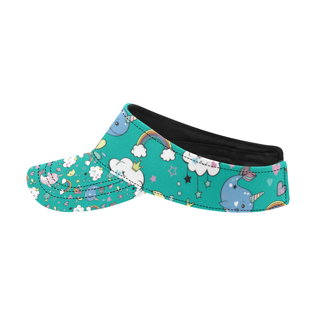Narwhal Pattern Print Design 04 Unisex Sun Visor