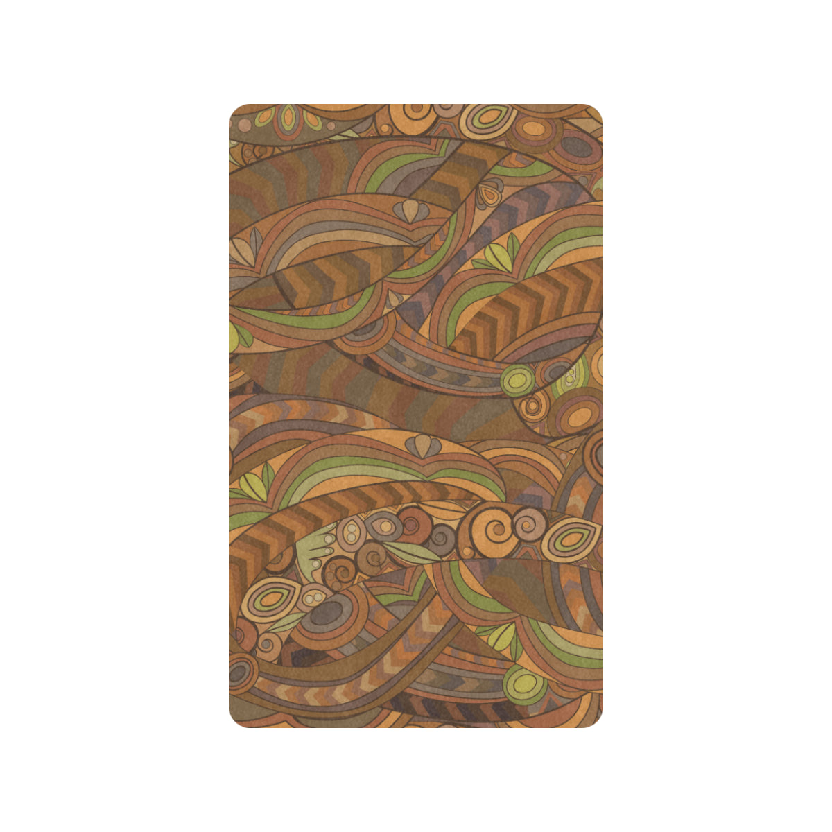 Maori Ornament Design Print Rubber Doormat