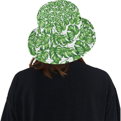 Palm Leaves Pattern Print Design PL08 Unisex Bucket Hat