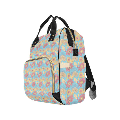 Gerberas Pattern Print Design GB04 Diaper Bag Backpack