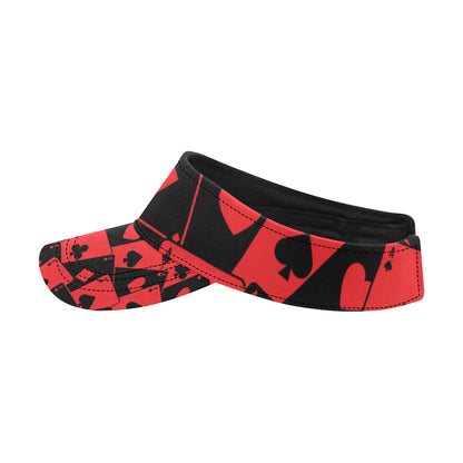 Poker Cards Pattern Print Design A01 Unisex Sun Visor