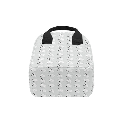 Bull Terrier hand draw Print Pattern Insulated Lunch Bag