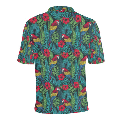 Parrot Pattern Print Design A05 Men Polo Shirt