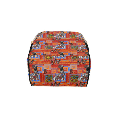African Print Pattern Diaper Bag Backpack