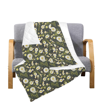 Daisy Pattern Print Design 03 Premium Quilt