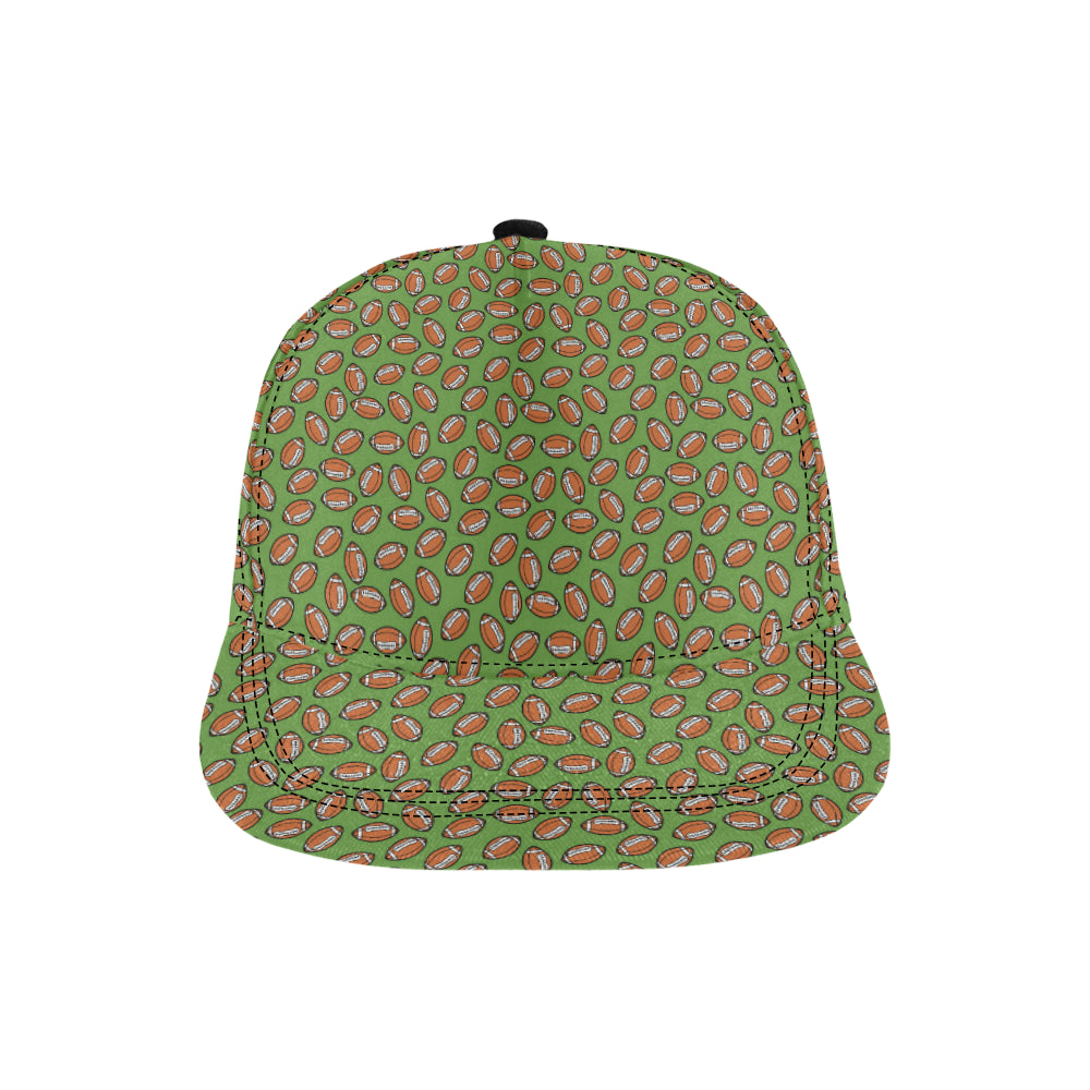 American Football on Green Design Snapback Cap