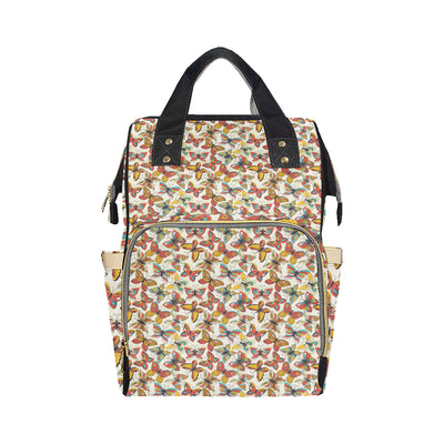 Butterfly Pattern Print Design 02 Diaper Bag Backpack