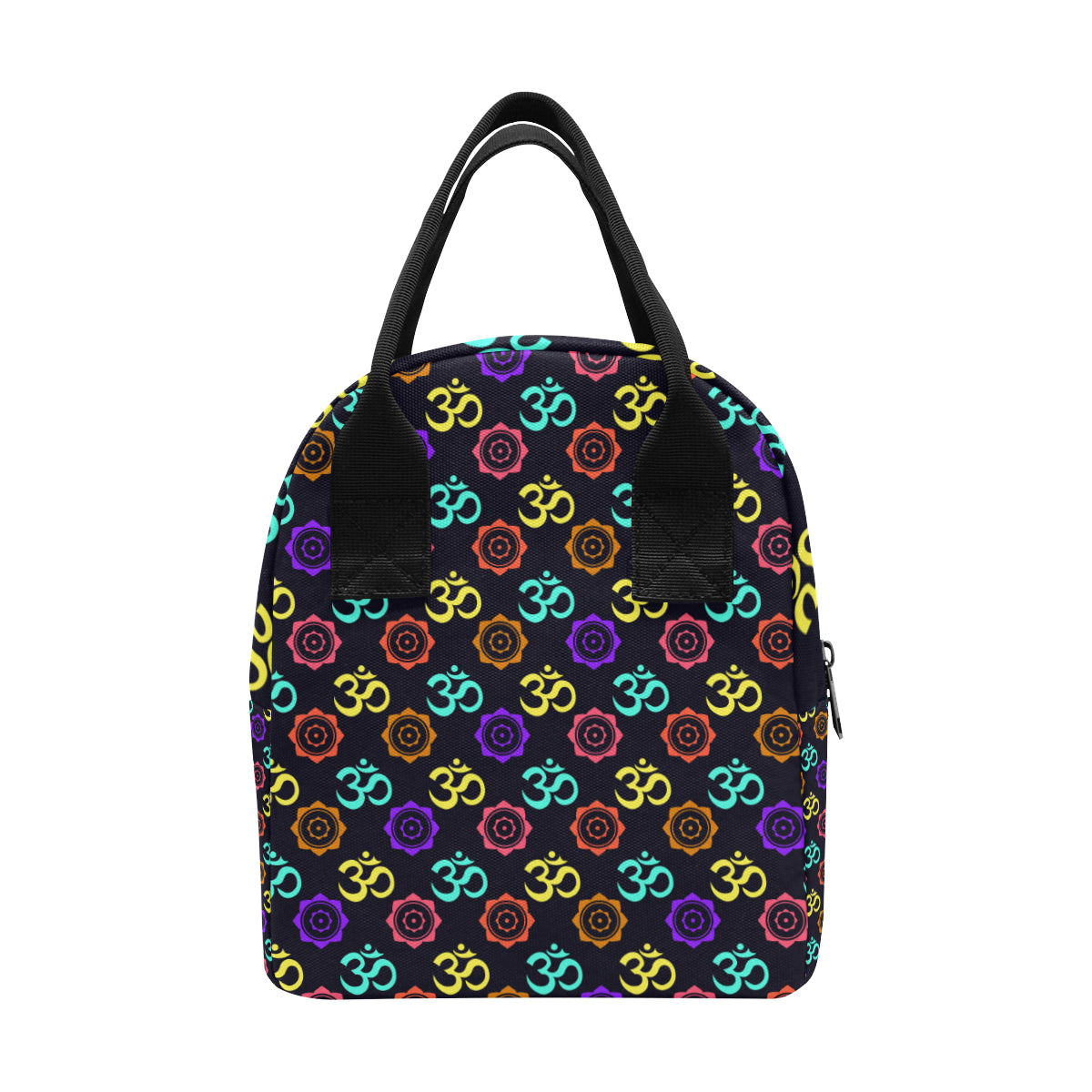 Chakra OM Print Pattern Insulated Lunch Bag