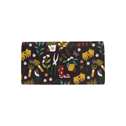 Gardening Pattern Print Design G05 Women's Trifold Wallet